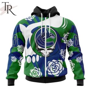 Personalized NHL Vancouver Canucks Special Grateful Dead Gathering Flowers Design Hoodie