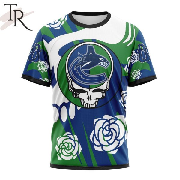 Personalized NHL Vancouver Canucks Special Grateful Dead Gathering Flowers Design Hoodie