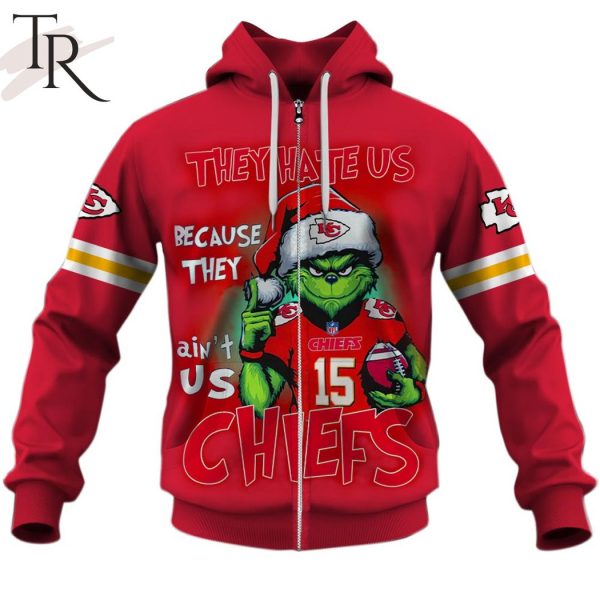 Personalized Kansas City Chiefs Grinch They Hate Us Because They Ain’t Us Chiefs Hoodie