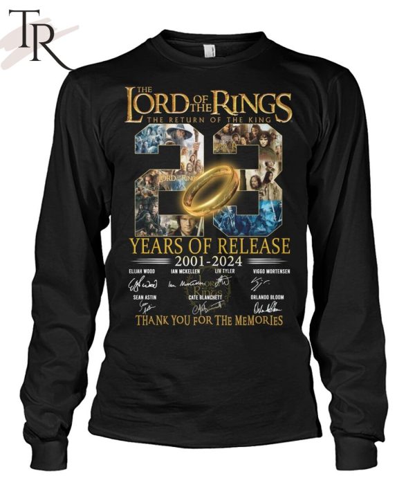 The Lord of the Rings The Return Of The King 23 Years Of Release 2001 – 2024 Thank You For The Memories T-Shirt