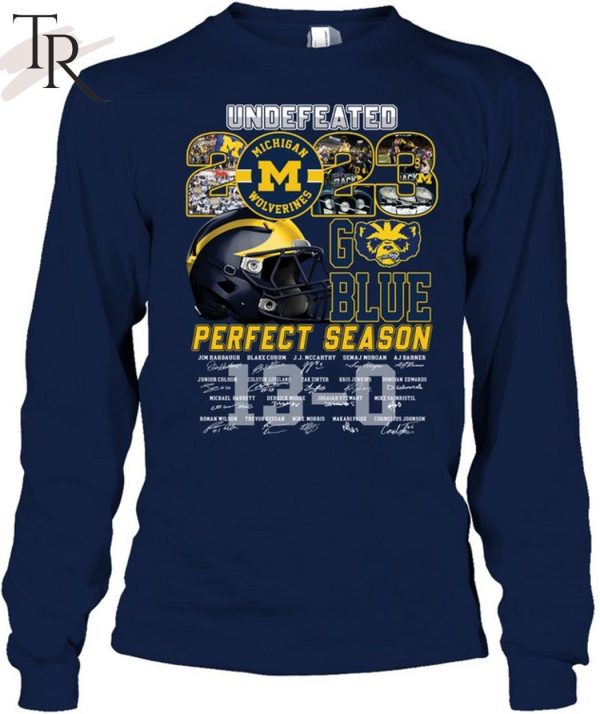 Undefeated 2023 Michigan Wolverines Perfect Season Signature T