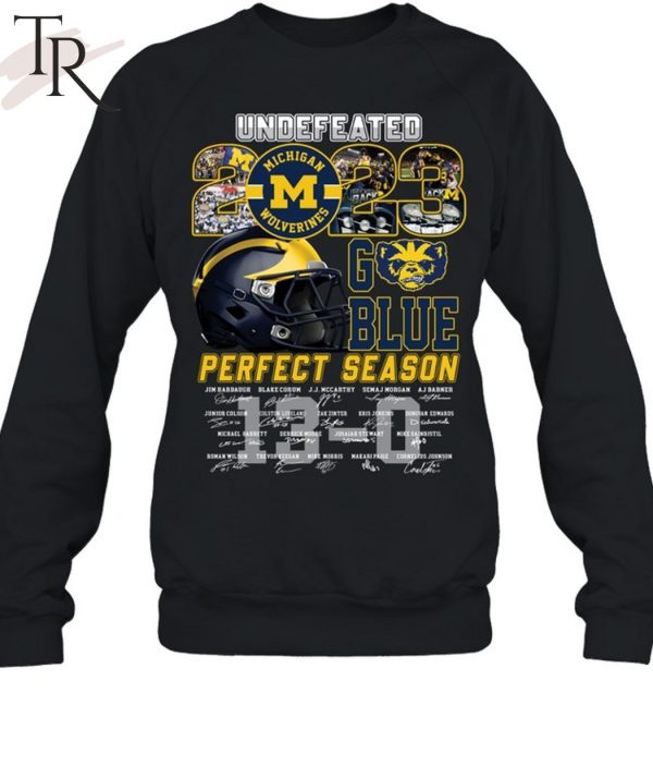 Undefeated 2023 Michigan Wolverines Perfect Season Signature T