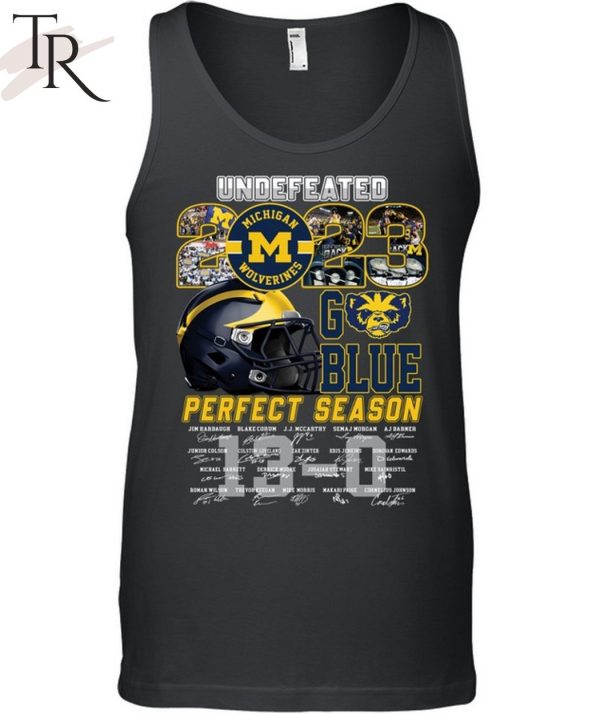 Undefeated 2023 Michigan Wolverines Perfect Season Signature T-Shirt