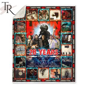 Linkin Park 28 Years 1996 – 2024 Thank You For The Memories Fleece Blanket