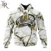 NHL Columbus Blue Jackets Special White Winter Hunting Camo Design Hoodie