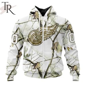 NHL Detroit Red Wings Special White Winter Hunting Camo Design Hoodie