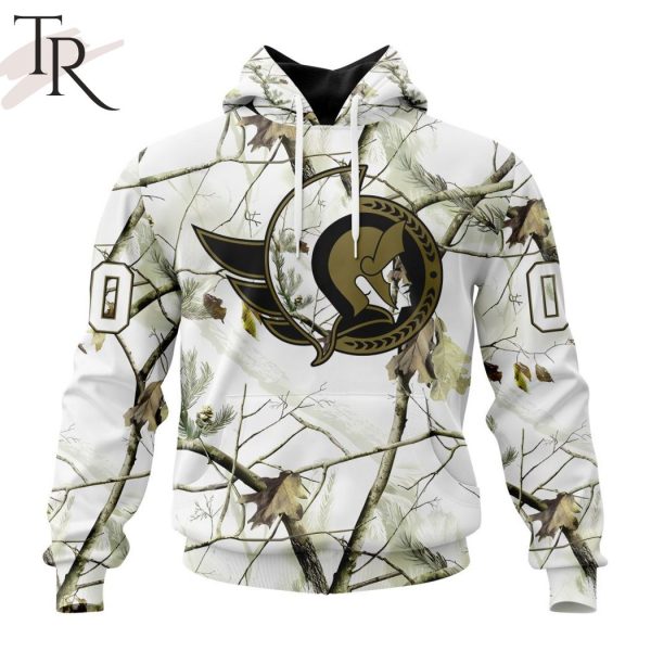 NHL Ottawa Senators Special White Winter Hunting Camo Design Hoodie