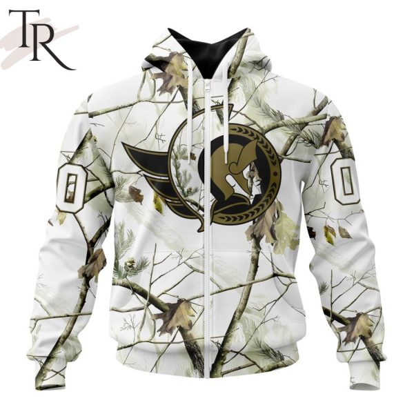 NHL Ottawa Senators Special White Winter Hunting Camo Design Hoodie