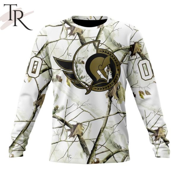 NHL Ottawa Senators Special White Winter Hunting Camo Design Hoodie