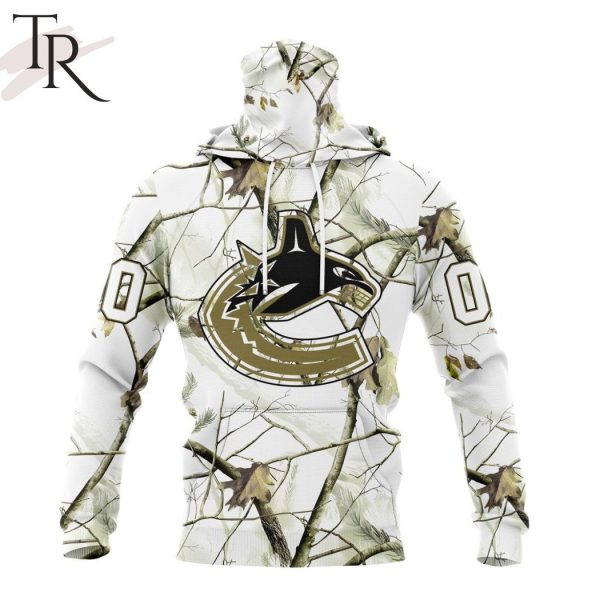 NHL Vancouver Canucks Special White Winter Hunting Camo Design Hoodie