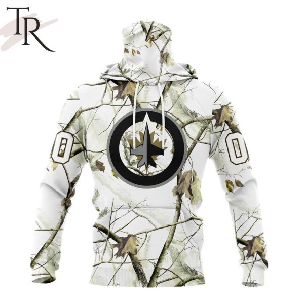 NHL Winnipeg Jets Special White Winter Hunting Camo Design Hoodie