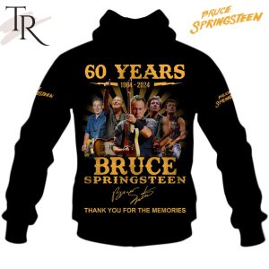 Celebrating 60 Years 1964 – 2024 of Bruce Springsteen’s Singing Career Thank You For The Memories Hoodie