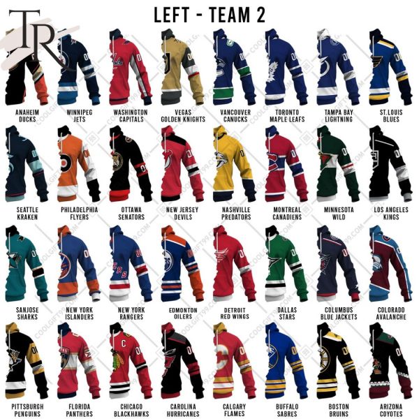 Mix 2 NHL Teams Select Any 2 Teams to Mix and Match! Hoodie