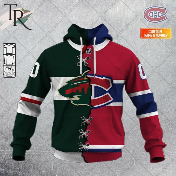 Mix 2 NHL Teams Select Any 2 Teams to Mix and Match! Hoodie