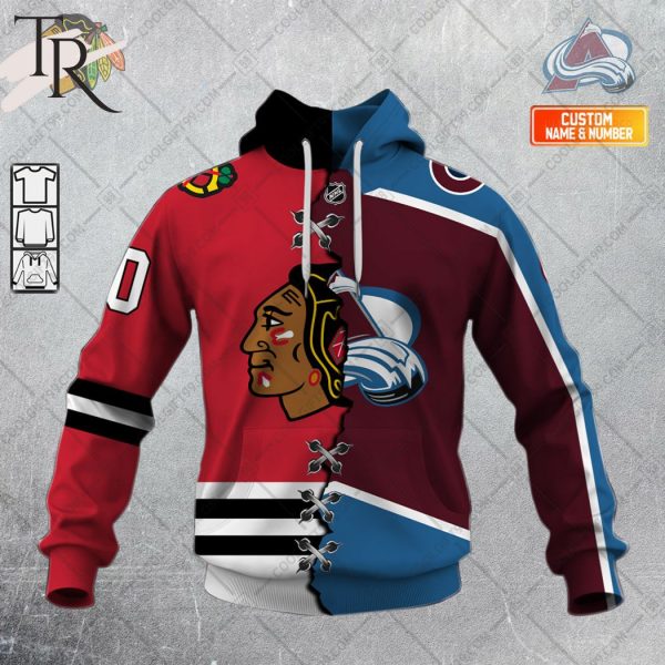 Mix 2 NHL Teams Select Any 2 Teams to Mix and Match! Hoodie