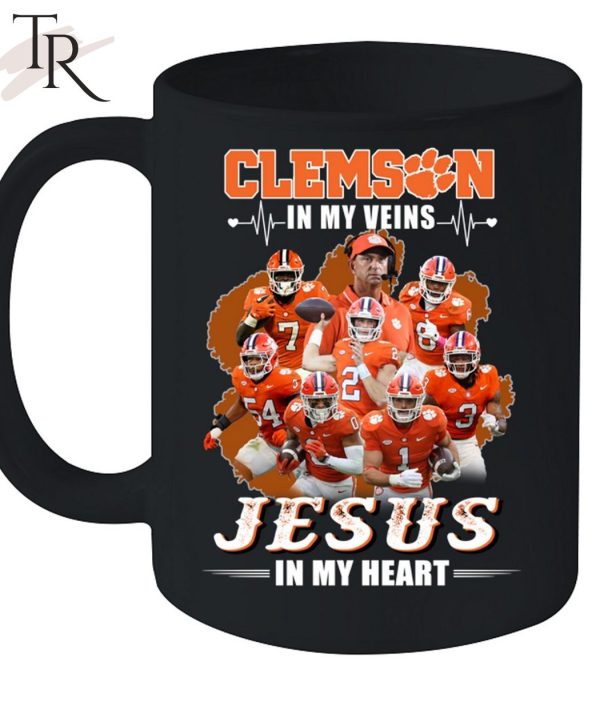 Clemson In My Veins Jesus In My Heart T-Shirt