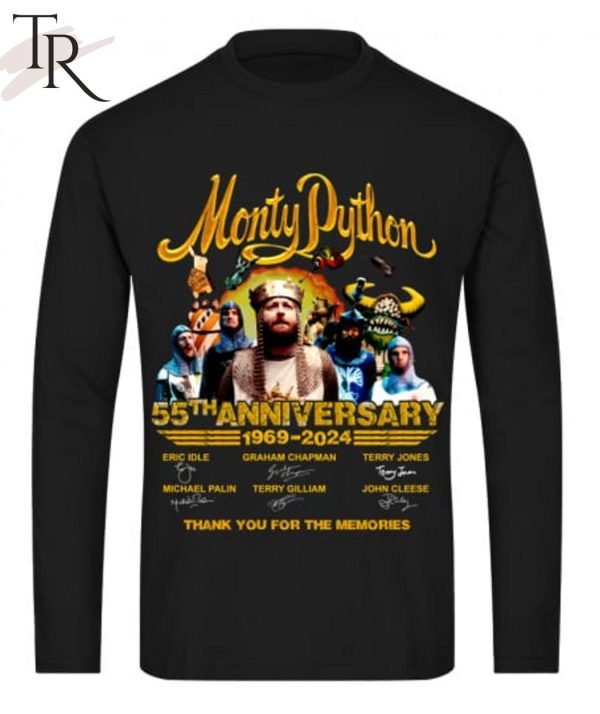 Monty Python 55th Anniverasry 1969 – 2024 Thank You For The Memories T-Shirt