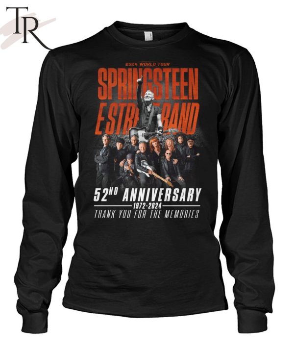 2024 World Tour Bruce Springsteen & E Street Band 52nd Anniversary 1972 – 2024 Thank You For The Memories T-Shirt