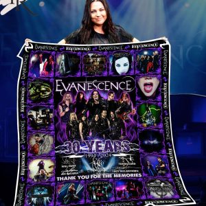 Evanescence 30 Years 1994 – 2024 Thank You For The Memories Fleece Blanket