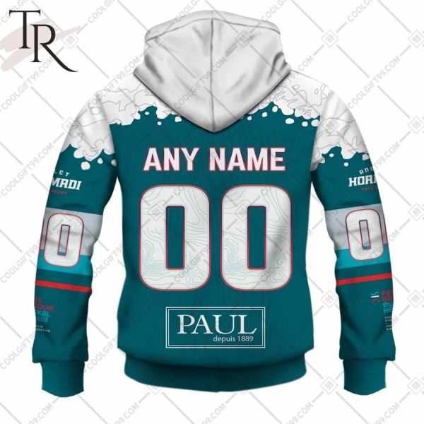 Personalized FR Hockey – Anglet Hormadi Elite Home Jersey Style Hoodie
