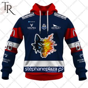 Personalized FR Hockey – Bruleurs de Loups Home Jersey Style Hoodie