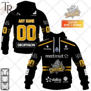 Personalized FR Hockey – Dragons de Rouen Home Jersey Style Hoodie