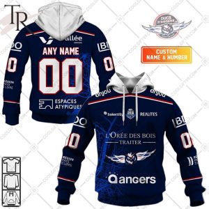 Personalized FR Hockey – Ducs d Angers Home Jersey Style Hoodie