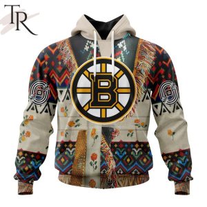 NHL Boston Bruins Special Native Costume Design Hoodie