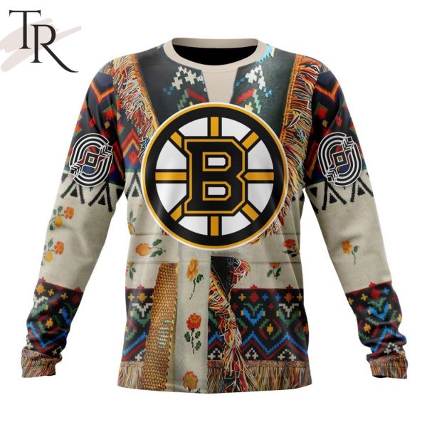 NHL Boston Bruins Special Native Costume Design Hoodie