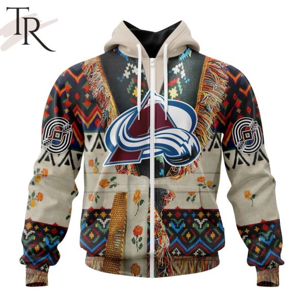 NHL Colorado Avalanche Special Native Costume Design Hoodie