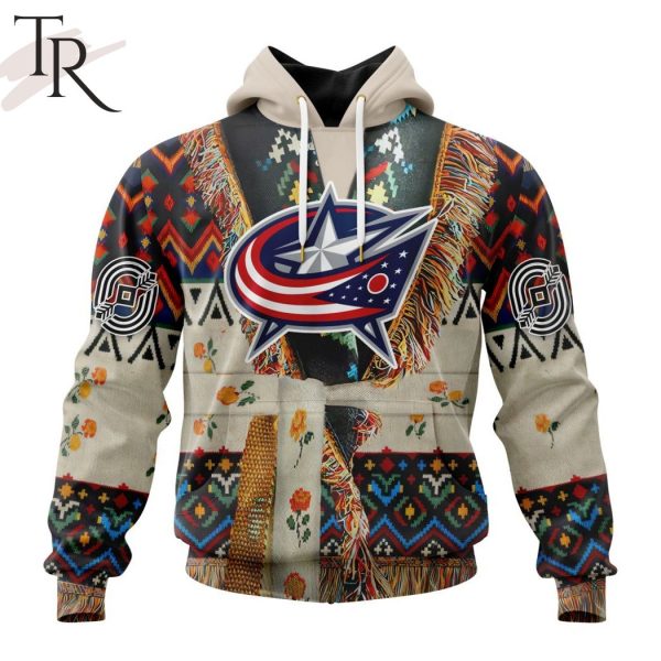 NHL Columbus Blue Jackets Special Native Costume Design Hoodie