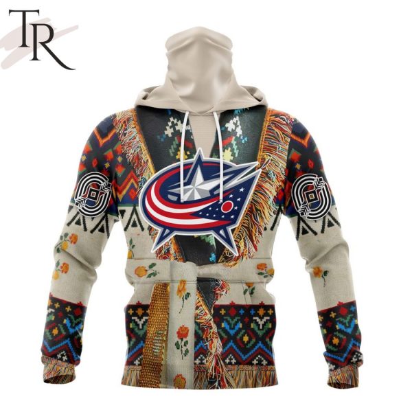 NHL Columbus Blue Jackets Special Native Costume Design Hoodie