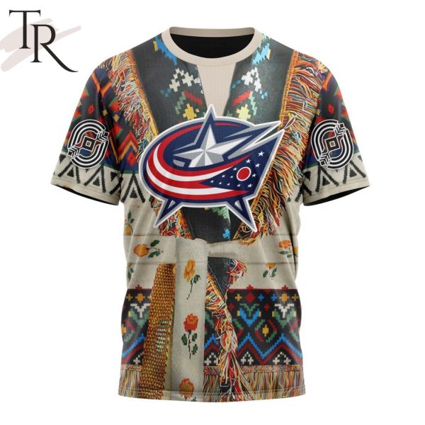 NHL Columbus Blue Jackets Special Native Costume Design Hoodie