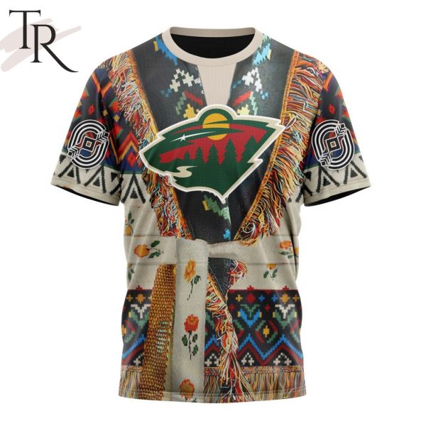 NHL Minnesota Wild Special Native Costume Design Hoodie