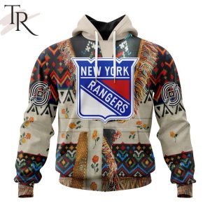 NHL New York Rangers Special Native Costume Design Hoodie