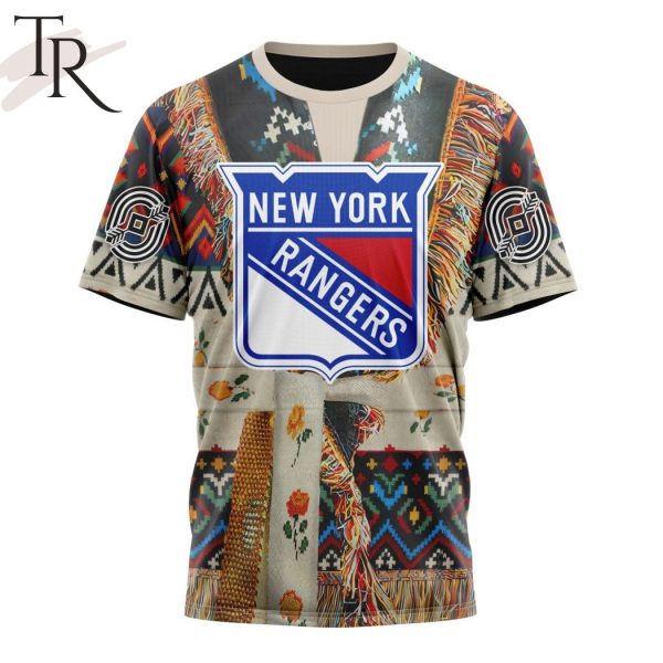 NHL New York Rangers Special Native Costume Design Hoodie