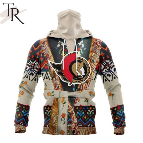 NHL Ottawa Senators Special Native Costume Design Hoodie