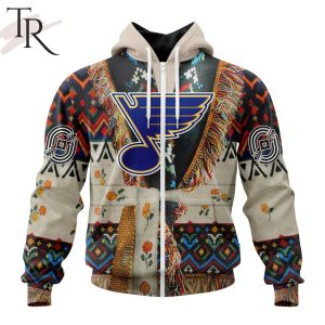 NHL St. Louis Blues Special Native Costume Design Hoodie