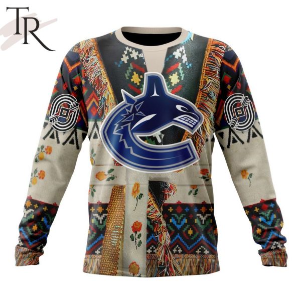 NHL Vancouver Canucks Special Native Costume Design Hoodie