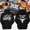 2023 Dr Pepper Big 12 Football Championship Texas Longhorns Champions White Football Hoodie, Longpants, Cap