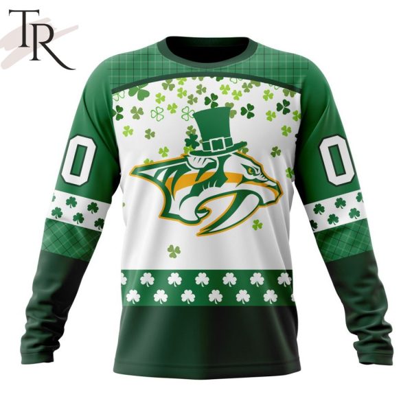 Personalized NHL Nashville Predators Special Design For St. Patrick Day Hoodie