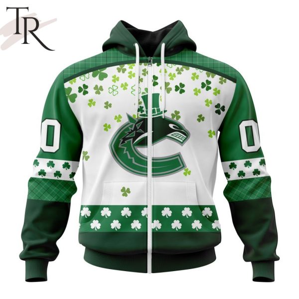 Personalized NHL Vancouver Canucks Special Design For St. Patrick Day Hoodie