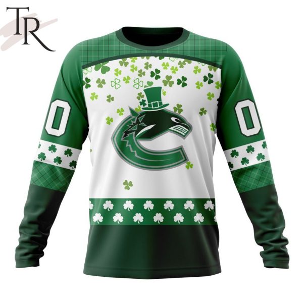 Personalized NHL Vancouver Canucks Special Design For St. Patrick Day Hoodie