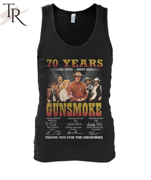 70 Years 1955 – 2025 Gunsmoke Thank You For The Memories T-Shirt