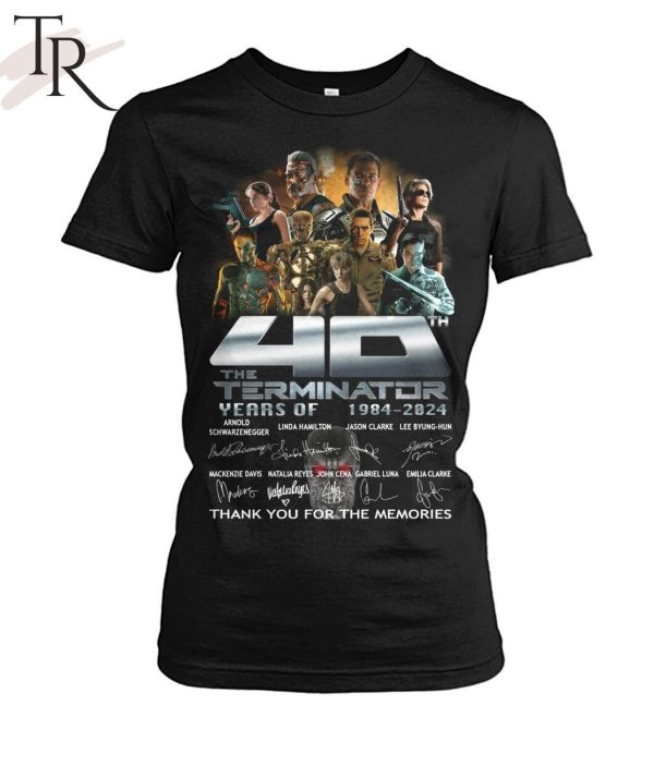The Terminator 40 Years Of 1984 – 2024 Thank You For The Memories T-Shirt
