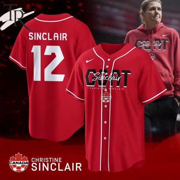 Christine Sinclair Red Canada Soccer GOAT Logo Club Hoodie