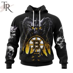 NHL Boston Bruins Special Skull Art Design Hoodie