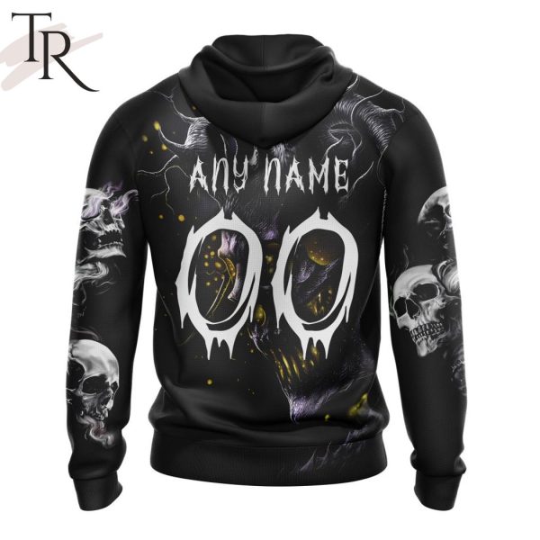 Skull statement polyester long sleeve hooded floral best sale with hoodies