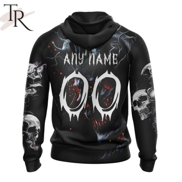 NHL Calgary Flames Special Skull Art Design Hoodie