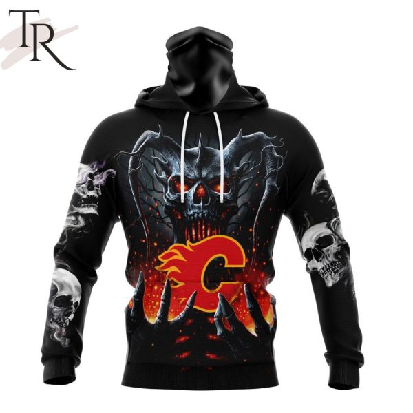 NHL Calgary Flames Special Skull Art Design Hoodie